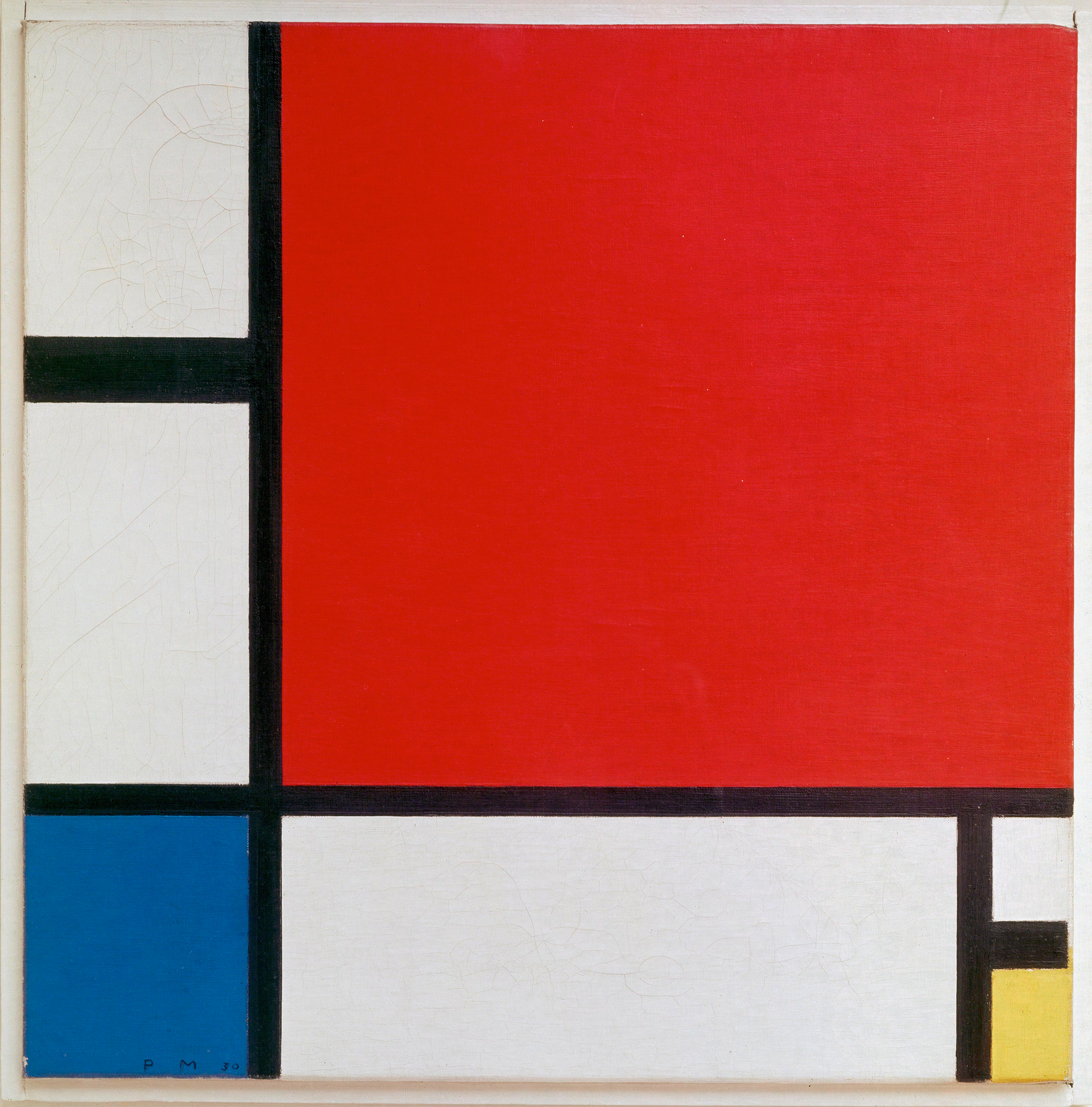 picture of the painting Composition with red blue and yellow